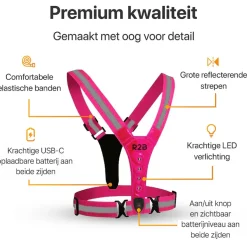 R2B oplaadbaar hardloopvest - Pink
