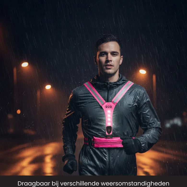 R2B oplaadbaar hardloopvest - Pink