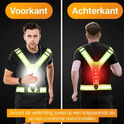 R2B oplaadbaar hardloopvest - Yellow