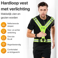 R2B oplaadbaar hardloopvest - Yellow