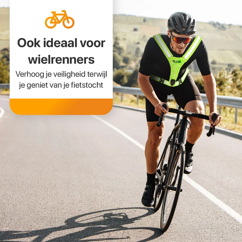 R2B oplaadbaar hardloopvest - Yellow