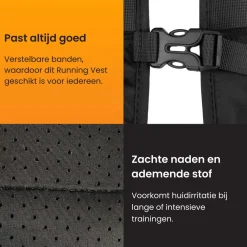 R2B oplaadbaar reflecterend hardloopvest - Black
