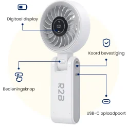 R2B Oplaadbare Handventilator