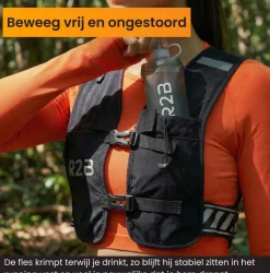 R2B Reflecterend Hardloopvest met 250 ml Soft Flask