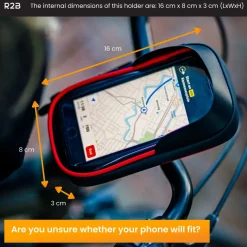 R2B Rode Waterdichte Fiets Telefoonhouder