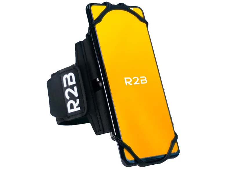 R2B Sportarmband 360 graden rotatie - t/m 6,5 inch - Zwart
