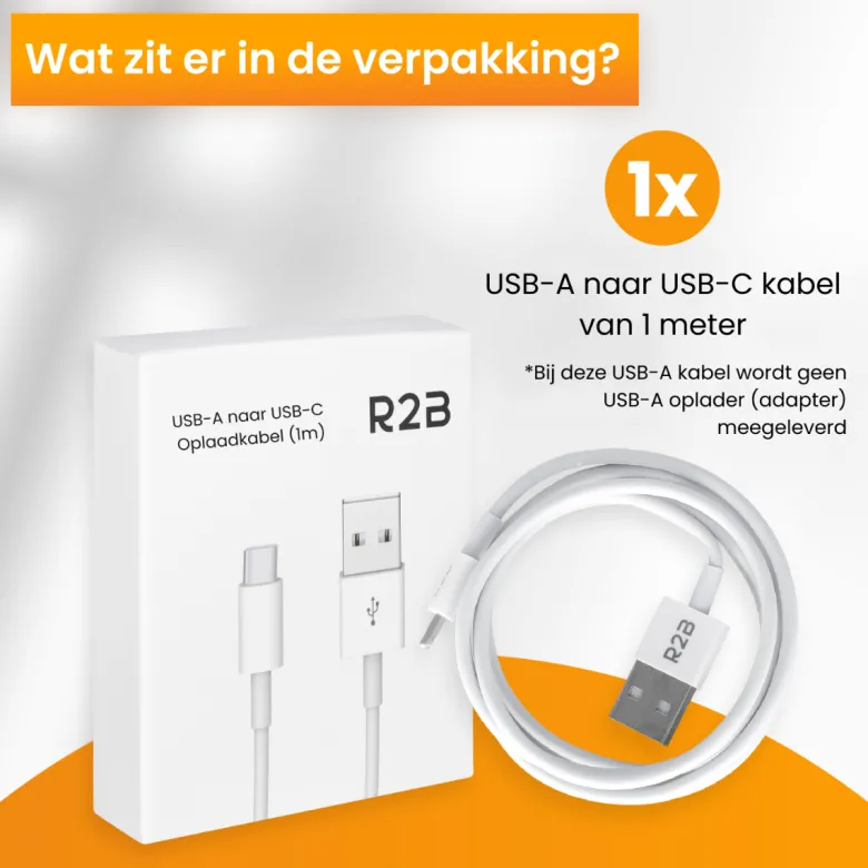 R2B USB-A naar USB-C Kabel - 1 meter
