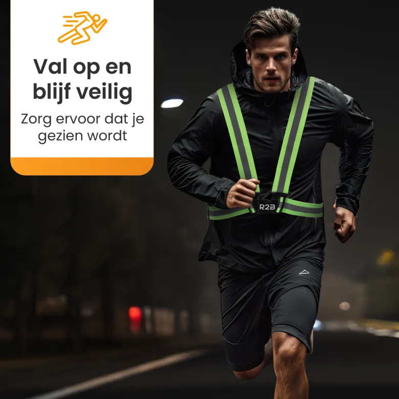 R2B Verstelbaar Reflecterend Veiligheidsvest - Geel