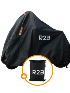 R2B waterdichte fietshoes met opbergtas - Black