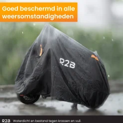 R2B waterdichte fietshoes met opbergtas - Black