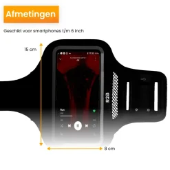 R2B Waterdichte Hardloop Telefoonhouder Sportarmband 6 inch