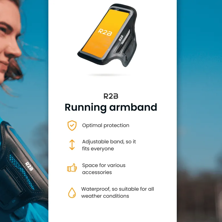R2B Waterdichte Hardloop Telefoonhouder Sportarmband 6,5inch