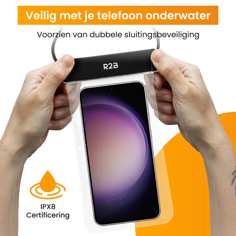 R2B waterdicht telefoonhoesje met koord