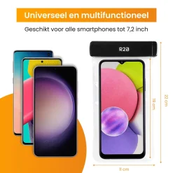 R2B waterdicht telefoonhoesje met koord - 2 stuks