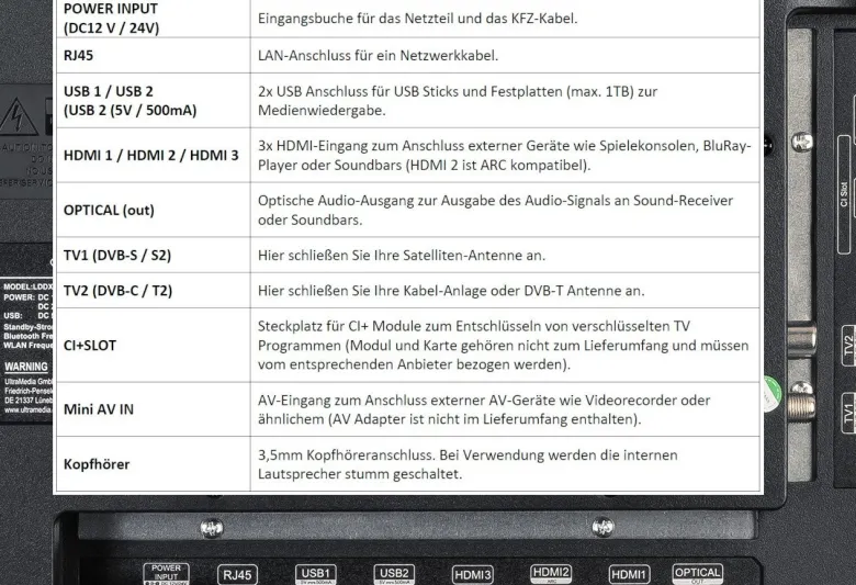 Reflexion LDDX24IBT camping LED televisie