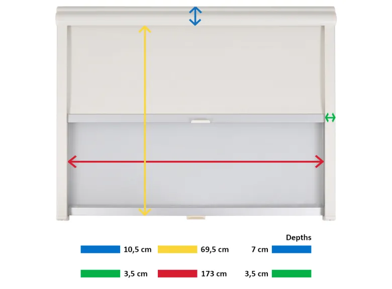 Remis Remiflair I combirollo cream - 173 x 69,5 cm