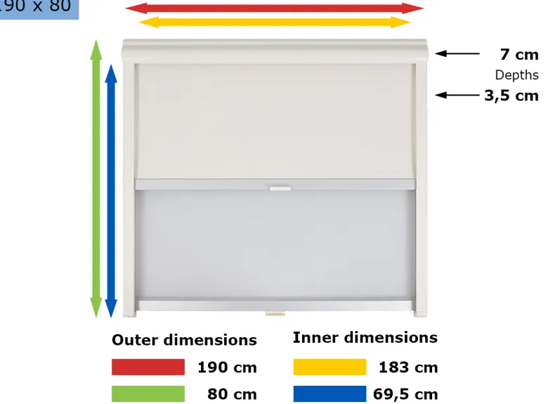 Remis Remiflair I combirollo cream - 190 x 80 cm