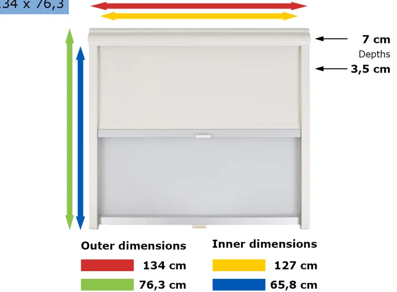 Remis Remiflair I combirollo cream - 134 x 76,3 cm