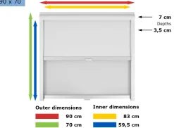 Remis Remiflair I combirollo grey - 90 x 70 cm