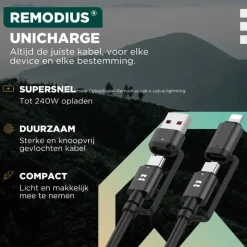 Remodius UniCharge universele oplaadkabel