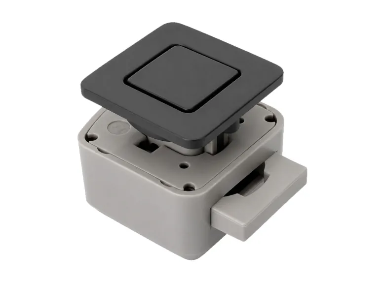 R-Evolution vierkant push lock - black