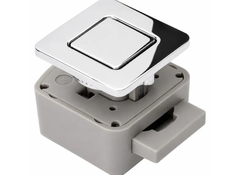 R-Evolution vierkant push lock - chrome