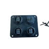 Ripca 3-voudige 12 V schakelaars & voltmeter inbouwkit