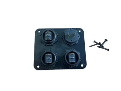 Ripca 3-voudige 12 V schakelaars & voltmeter inbouwkit