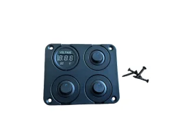 Ripca 3-voudige 12 V schakelaars & voltmeter inbouwkit