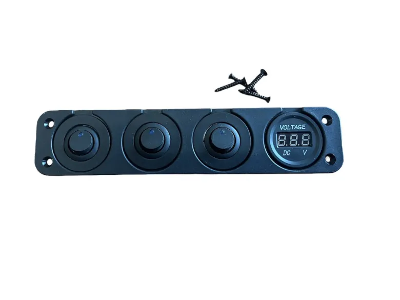Ripca 3-voudige 12 V schakelaars & voltmeter inbouwkit
