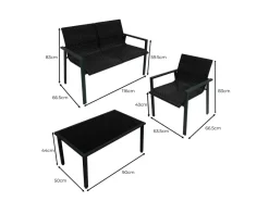 Rotan Terrasmeubilair Tuinset - Zwart
