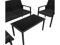 Rotan Terrasmeubilair Tuinset - Zwart