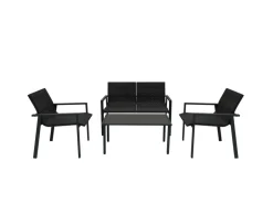 Rotan Terrasmeubilair Tuinset - Zwart