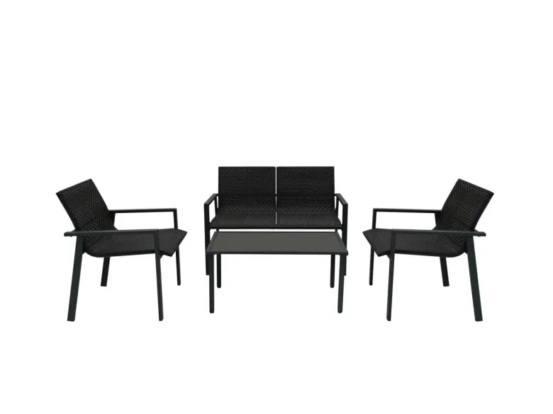 Rotan Terrasmeubilair Tuinset - Zwart