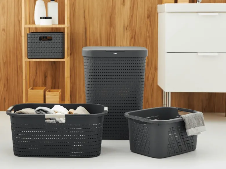 Rotho Country 55 liter wasbox - Anthracite