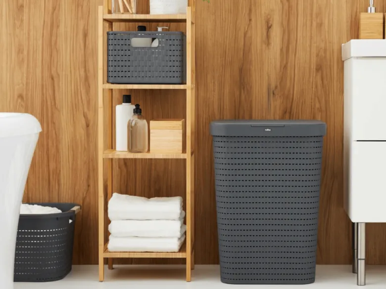 Rotho Country 55 liter wasbox - Anthracite