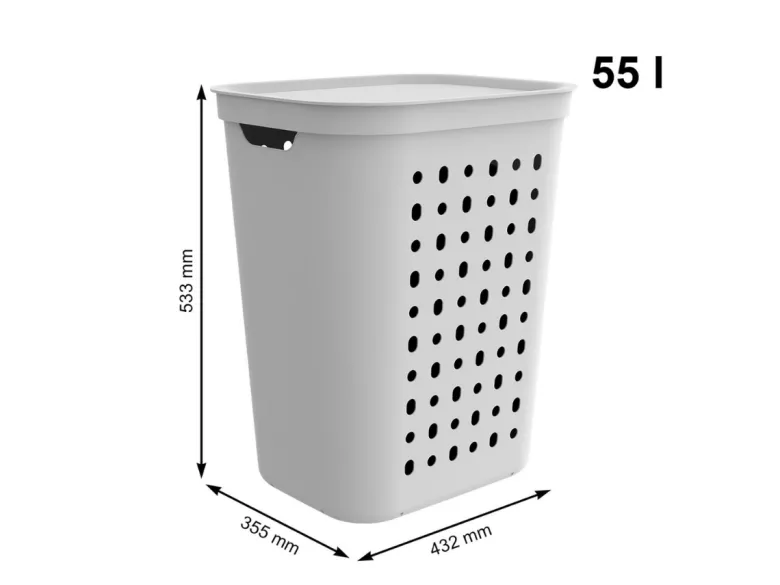 Rotho Jona 55 liter wasbox - White