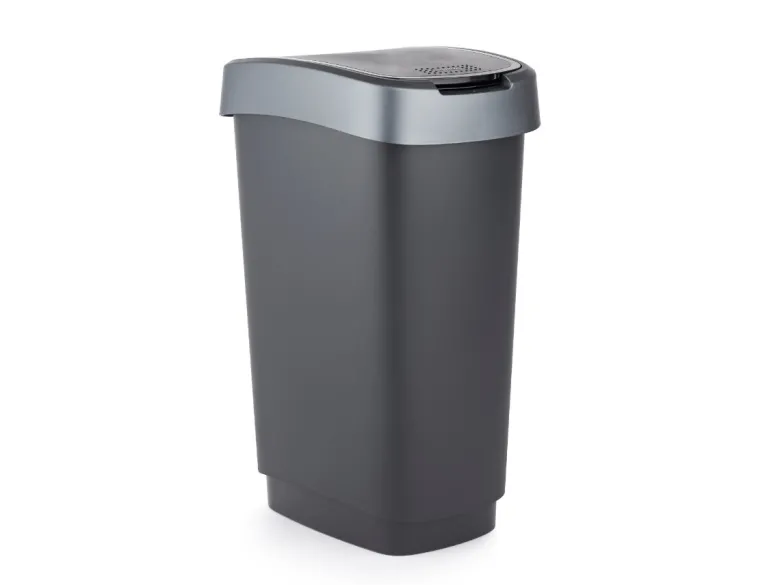Rotho Twist 25 liter afvalbak - Black/Grey