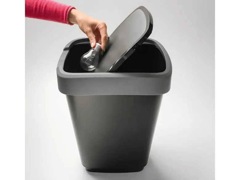 Rotho Twist 25 liter afvalbak - Black/Grey