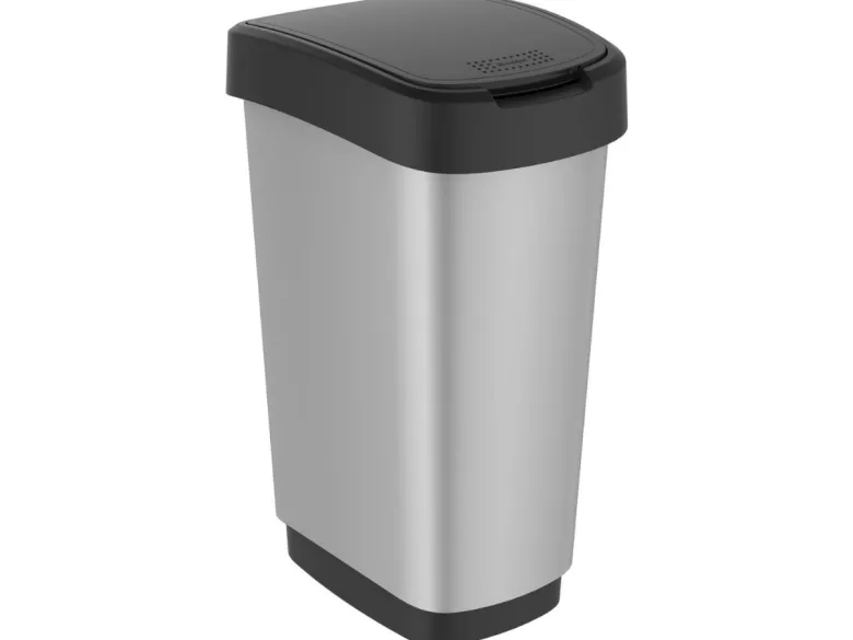 Rotho Twist 25 liter afvalbak - Silver