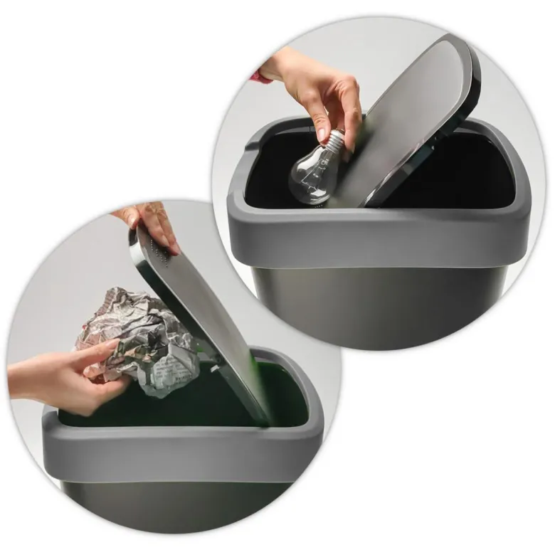Rotho Twist 25 liter afvalbak - Silver