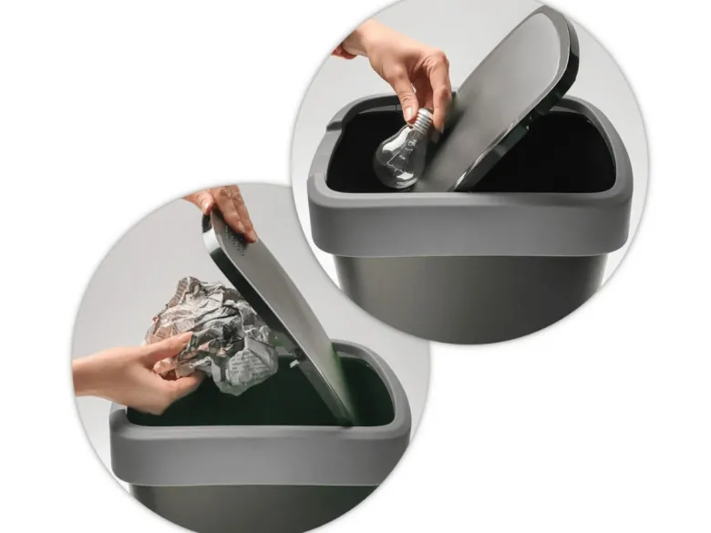 Rotho Twist 25 liter afvalbak - Silver