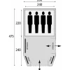 Safarica Blackhawk 260 Super DarkSleep 4 tunneltent