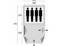 Safarica Blackhawk 260 Super DarkSleep 4 tunneltent