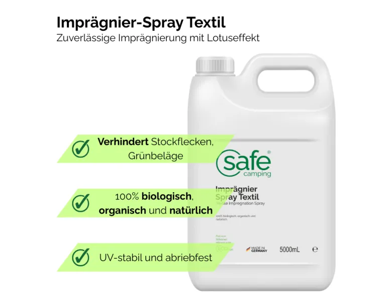 SAFE CAMPING Textiel Impregneer-Spray - 5 liter