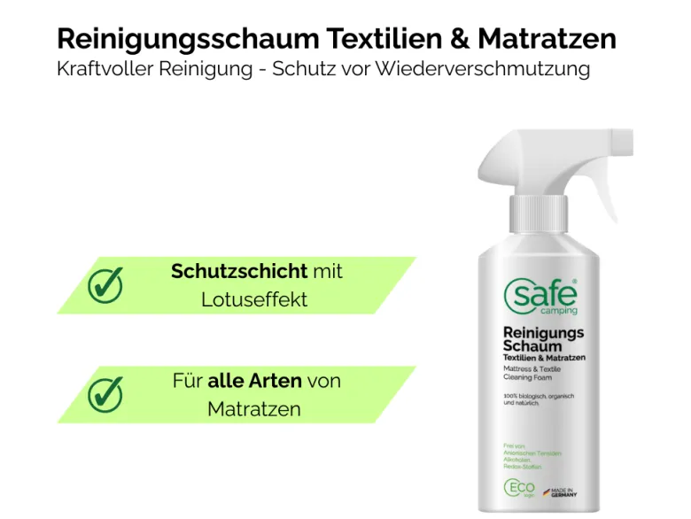 SAFE CAMPING Textiel & Matrassen reinigingsschuim - 500 ml