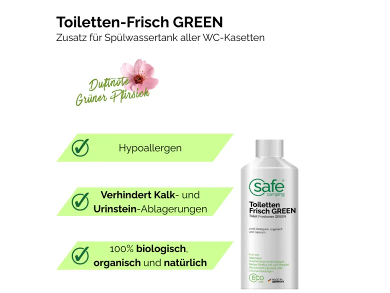 SAFE CAMPING toiletvloeistof GREEN - 250 ml
