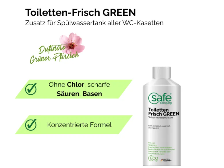 SAFE CAMPING toiletvloeistof GREEN - 250 ml