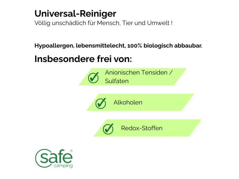 SAFE CAMPING Universele Reiniger - 0,5L