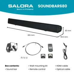 Salora SOUNDBAR680 Bluetooth soundbar met subwoofer